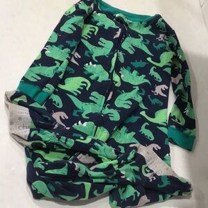 Carter's Dinosaur Print Footie - Green and Navy